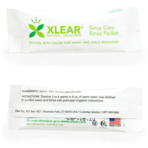 Xlear Sinus Care Sachet - front and back